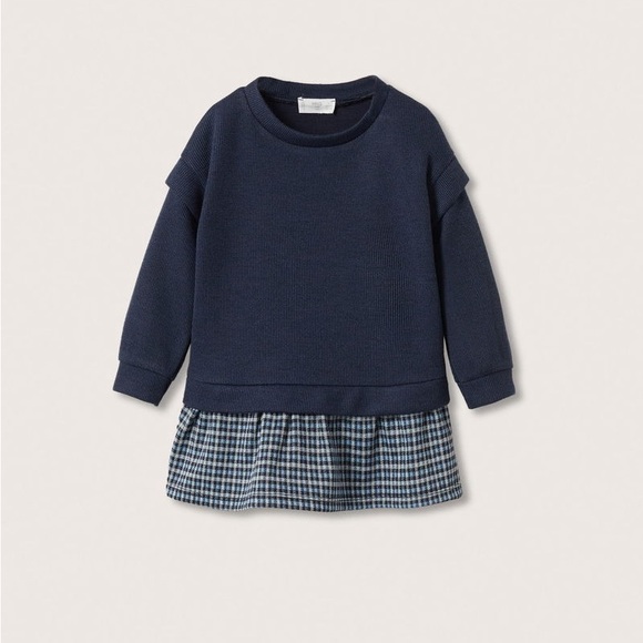 Mango Other - Mango bimaterial A-Line Dress